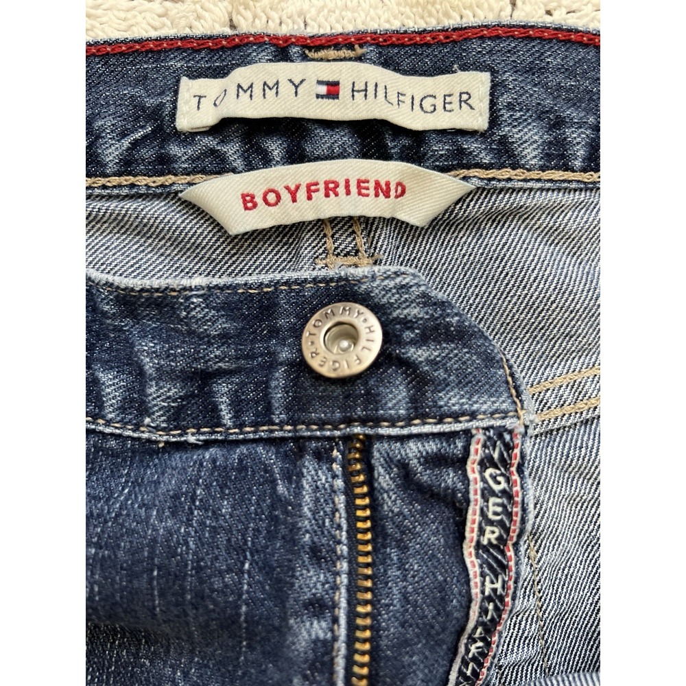 100 % Cotton Tommy Hilfiger Boyfriend Jeans Dark Wash Denim Size 4 USA Classic - Picture 9 of 9